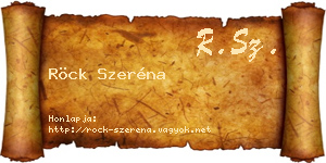 Röck Szeréna névjegykártya